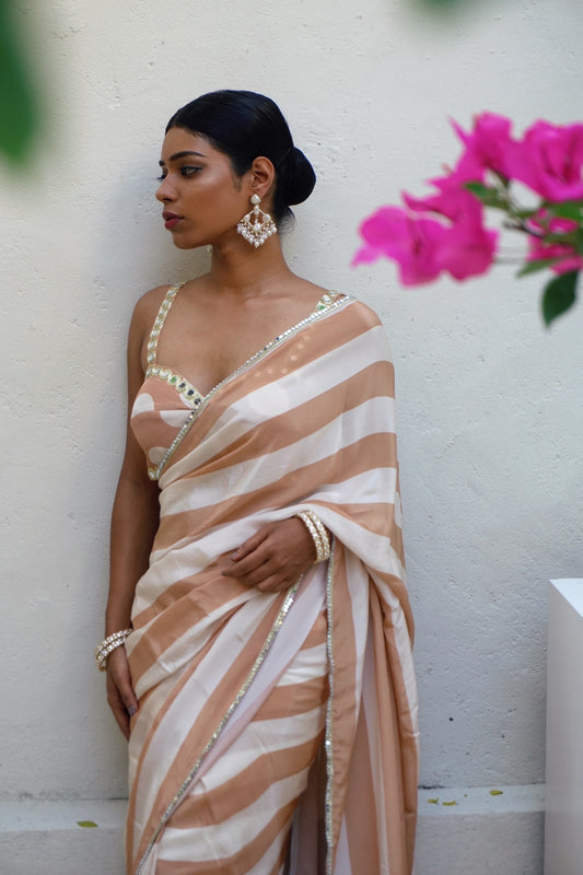 VARNIKA NEUTRAL (Tailored sari)