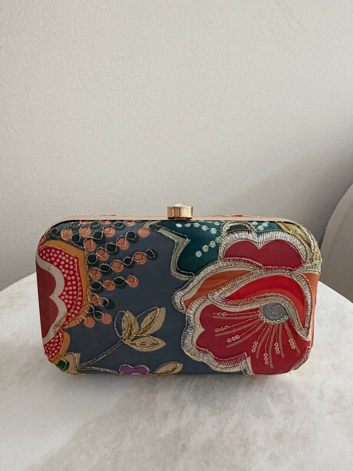 AMANI SILK BOX CLUTCH