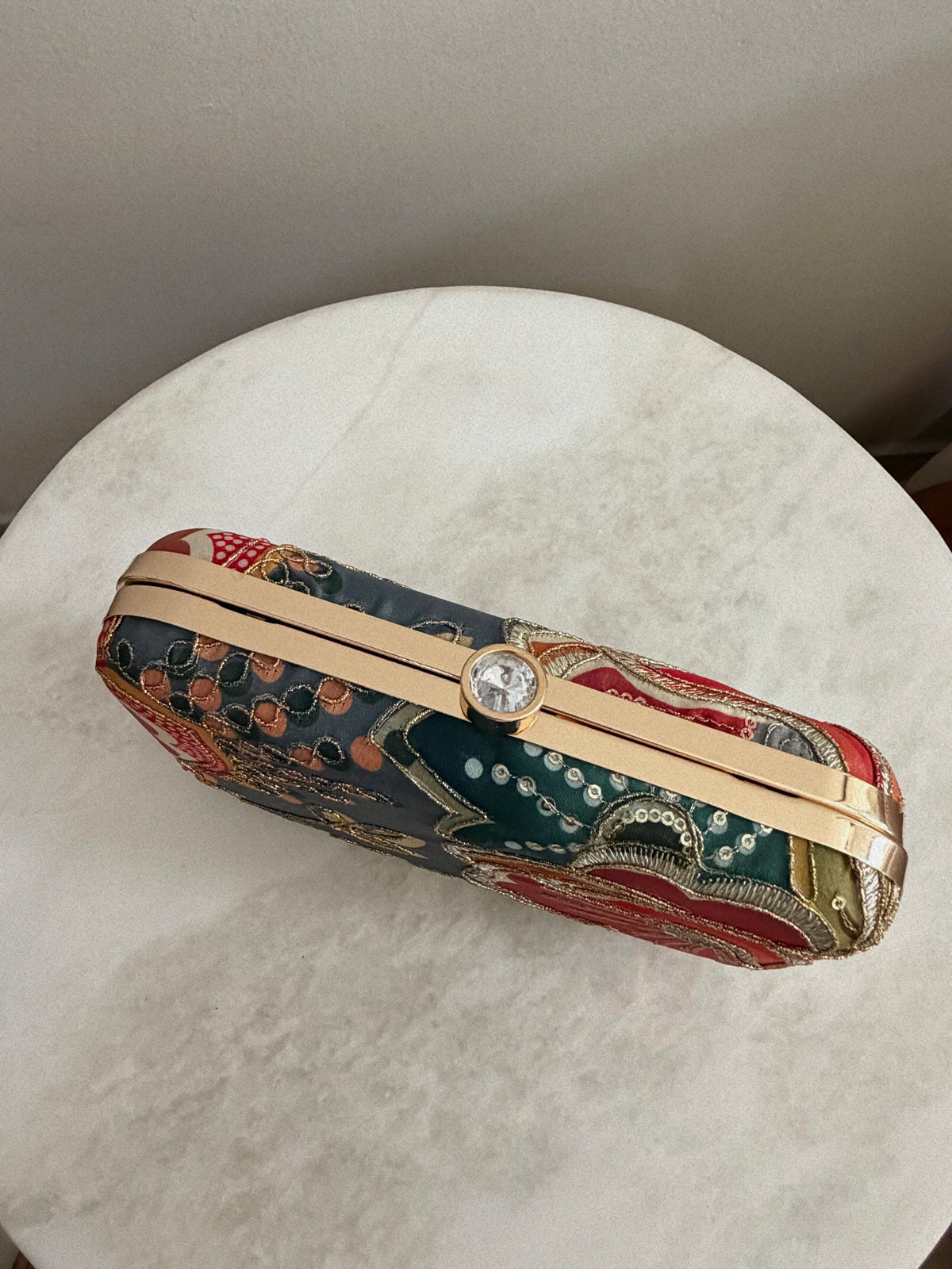 AMANI SILK BOX CLUTCH