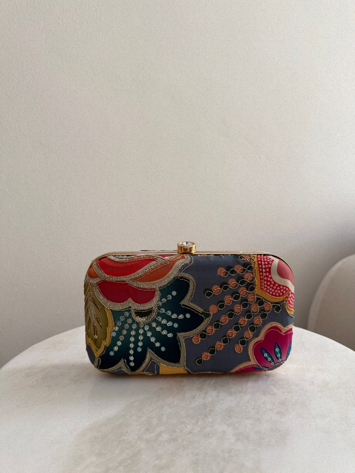 AMANI SILK BOX CLUTCH