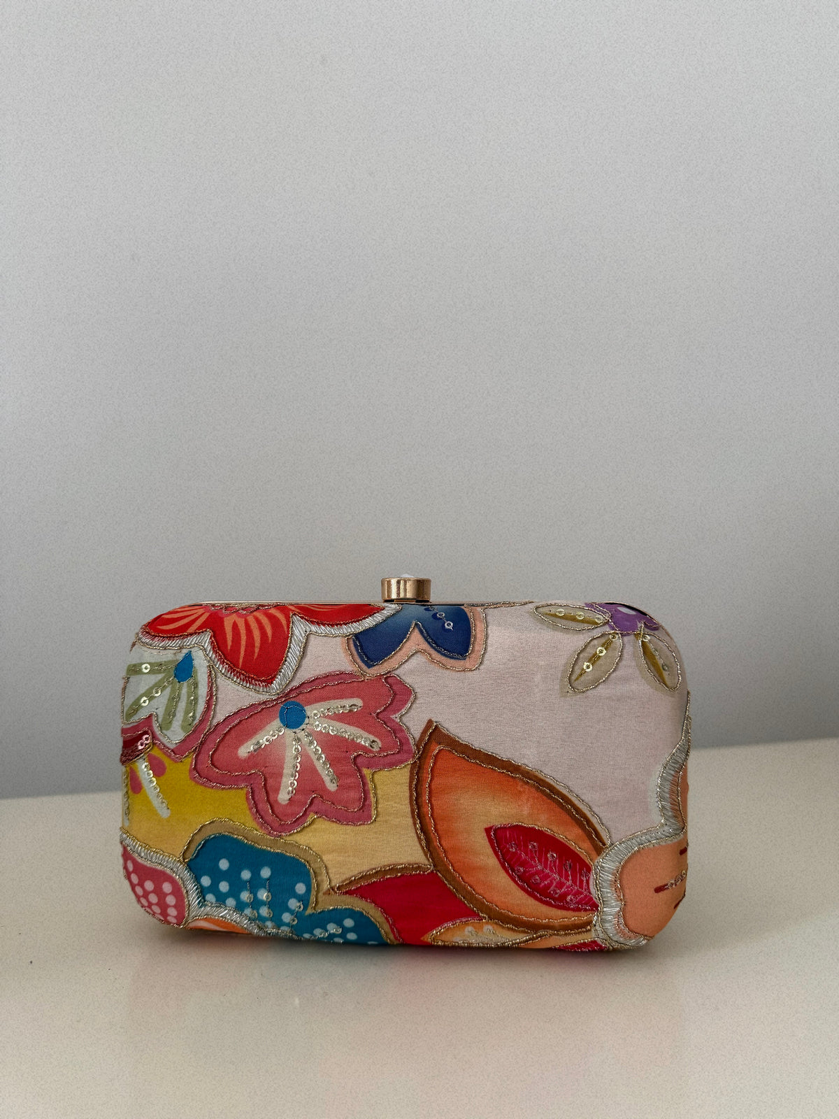 AMANI SILK BOX CLUTCH