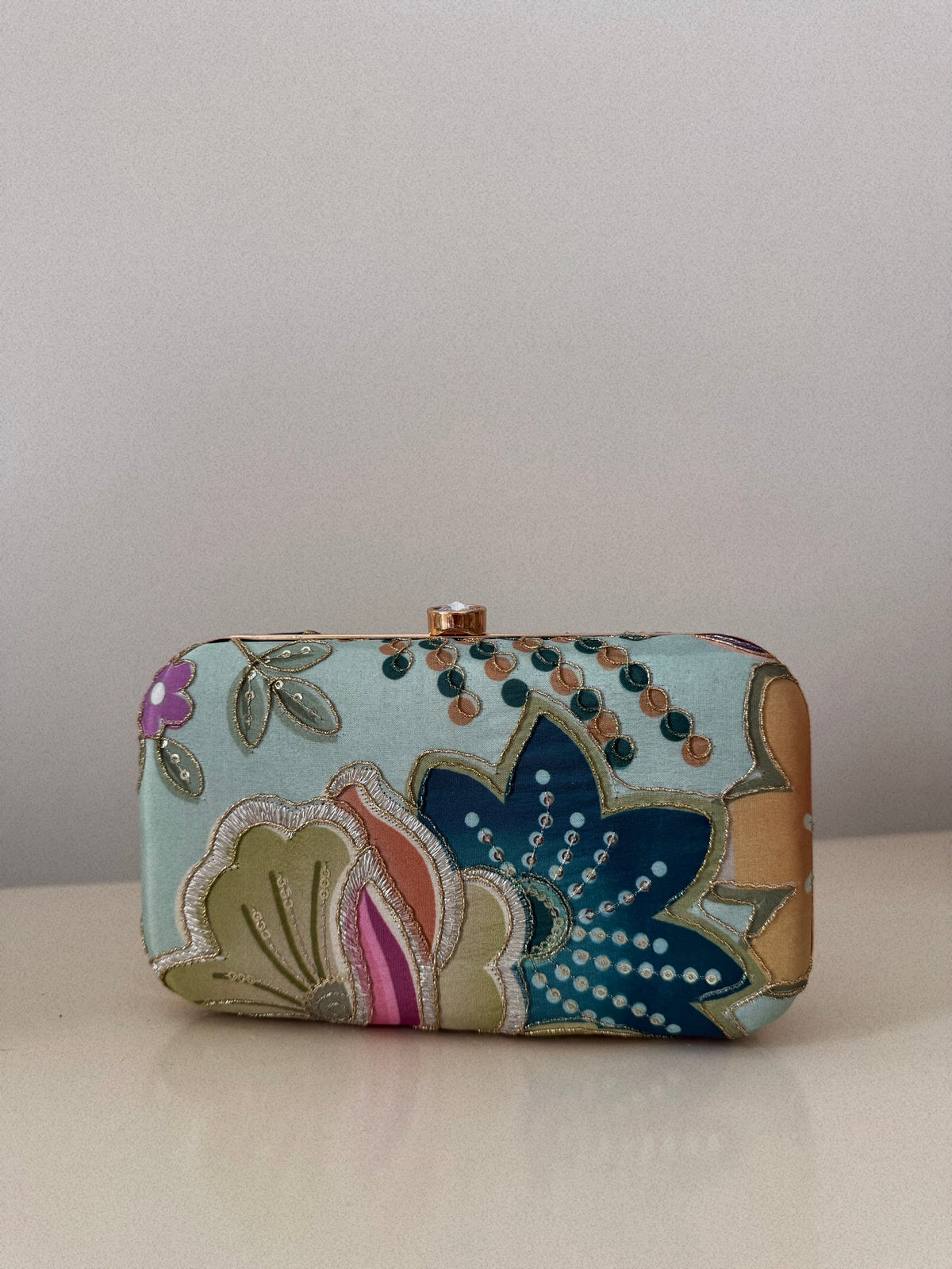 AMANI SILK BOX CLUTCH