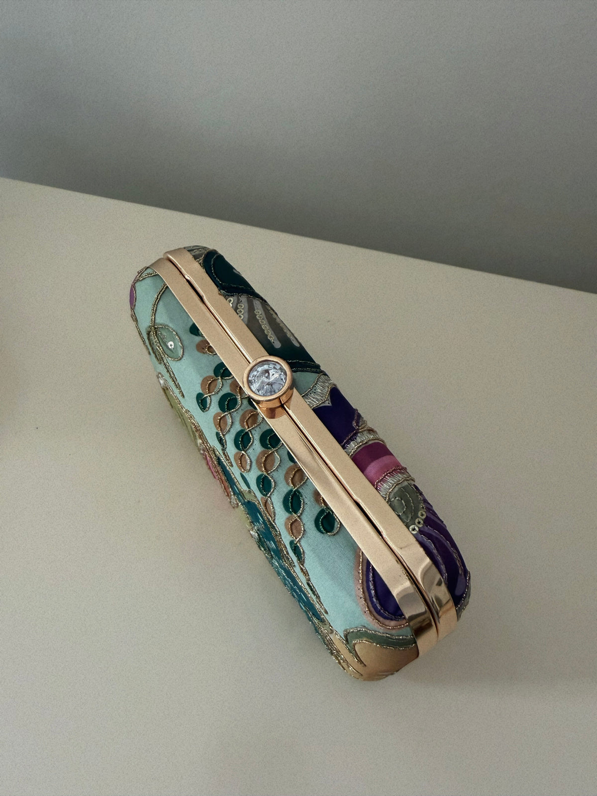 AMANI SILK BOX CLUTCH