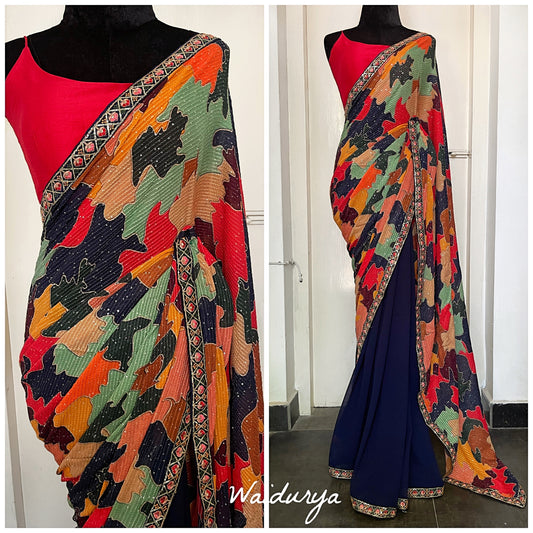 MULTICOLOR SEQUIN sari